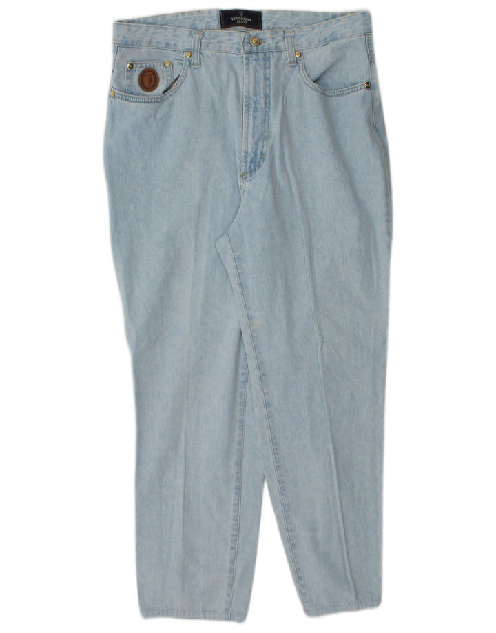 Trussardi Jeans recortados masculino W34 L25 algodão azul