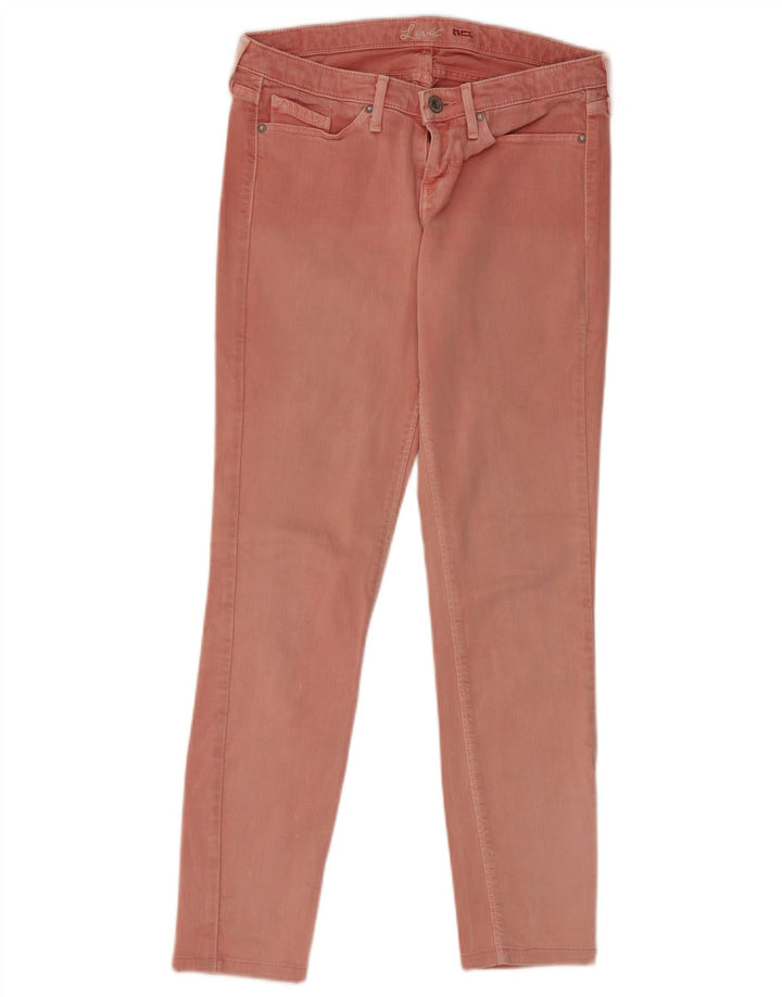 LEVI'S Womens Skinny Jeans W27 L27 Pink Cotton