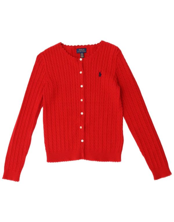 Polo Ralph Lauren Suéter feminino cropped 12-13 anos grande algodão vermelho