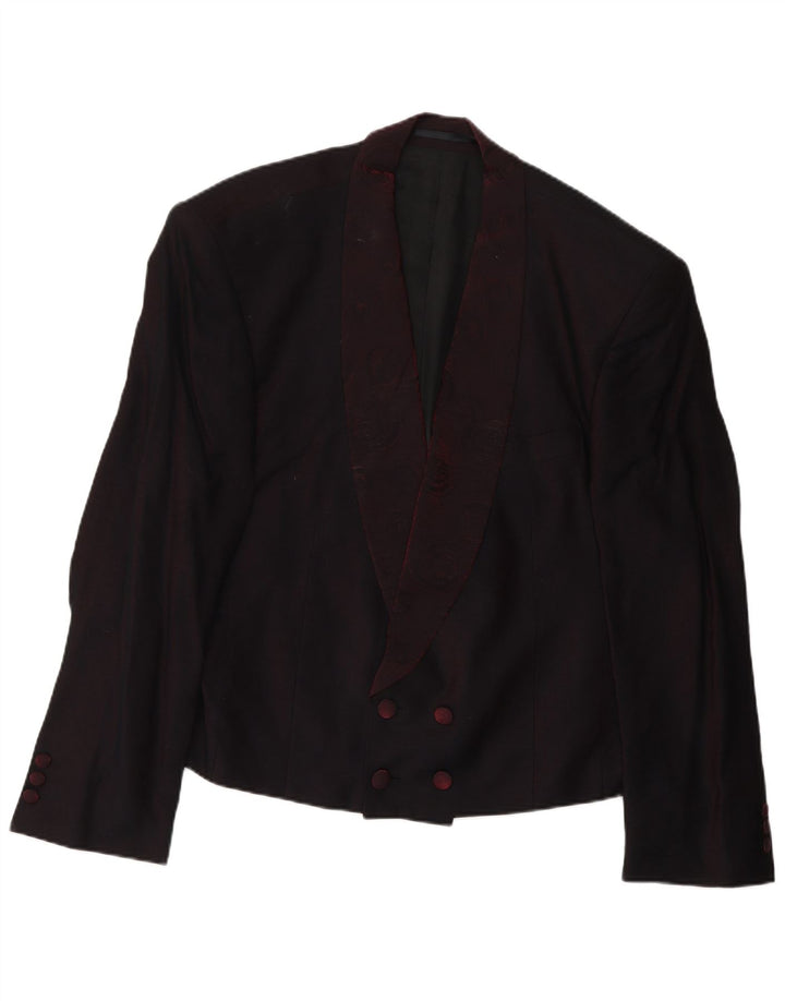 Jaqueta blazer feminina Emani com botões duplos IT 50 XL Borgonha Viscose