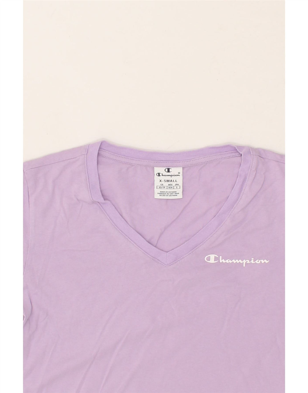 CHAMPION Womens T-Shirt Top UK 6 XS Purple Vintage Champion and Second-Hand Champion from Messina Hembry 