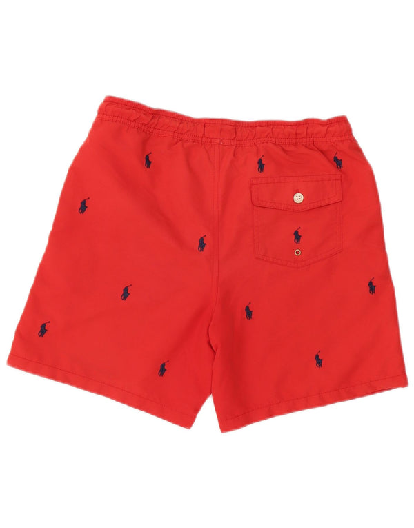 Polo Ralph Lauren Shorts de natação masculino gráfico pequeno poliéster vermelho