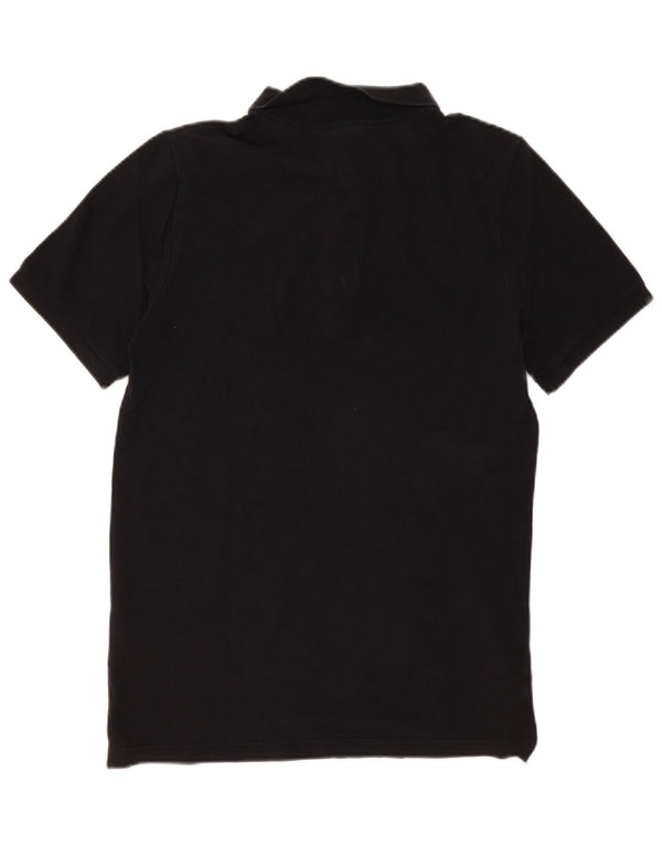 Camisa polo masculina Nike pequena de algodão preto