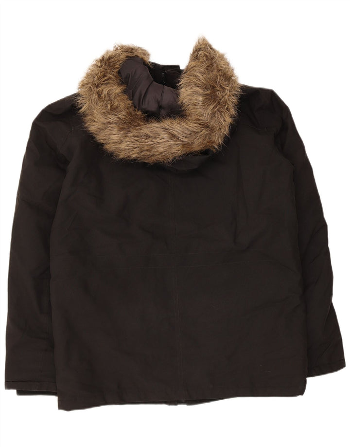 Jaqueta masculina acolchoada com capuz Jack & Jones Reino Unido 36 poliéster preto pequeno