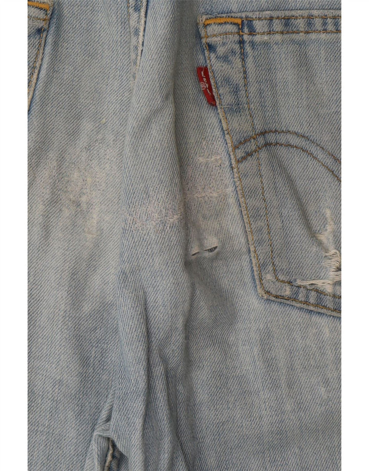 LEVI'S Masculino 501 Shorts Jeans W30 Algodão Azul Médio