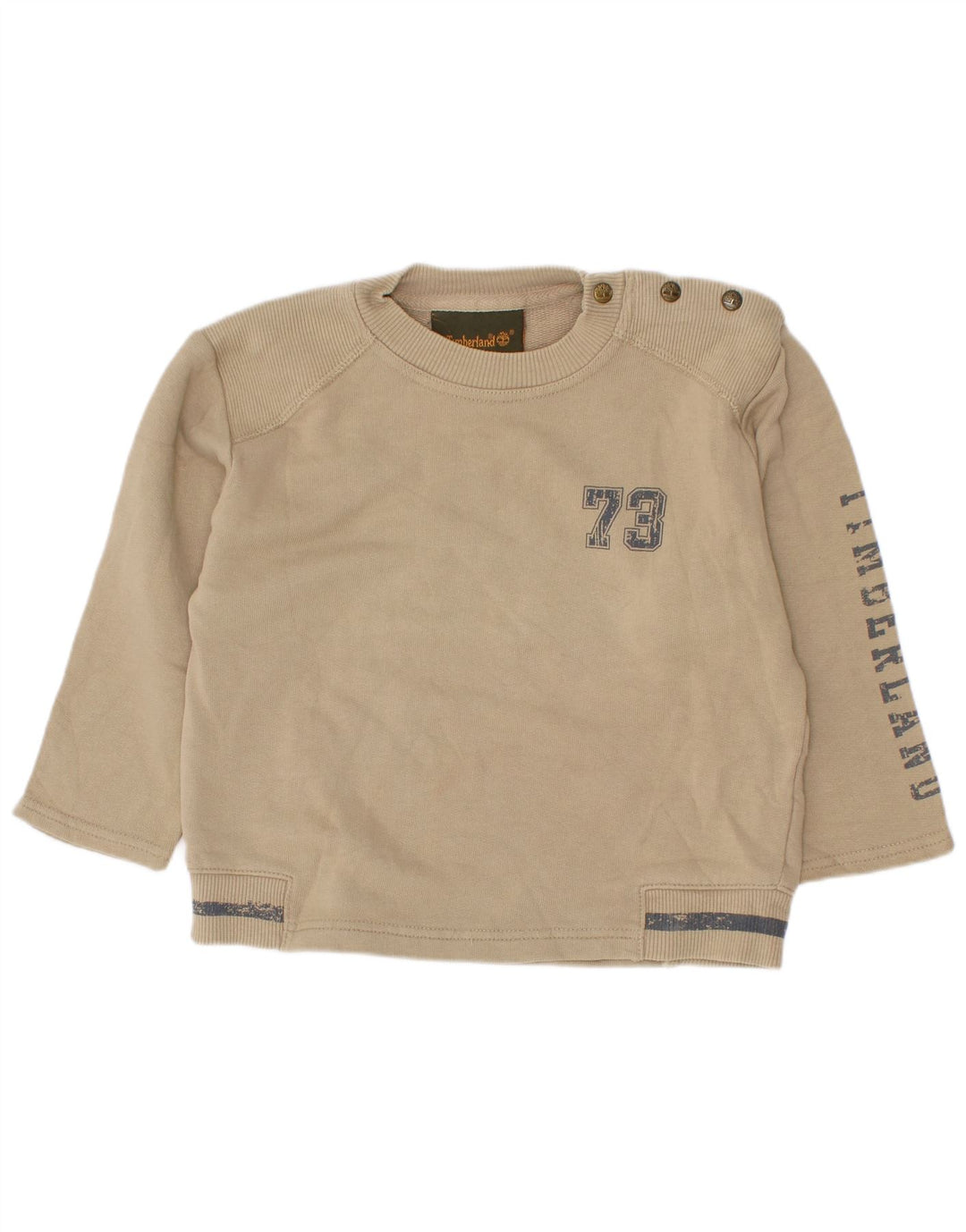 Timberland Meninos Graphic Sweatshirt Jumper 2-3 Anos Algodão Bege