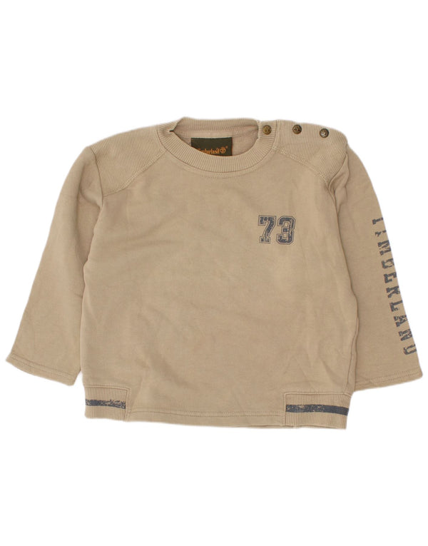 Timberland Meninos Graphic Sweatshirt Jumper 2-3 Anos Algodão Bege