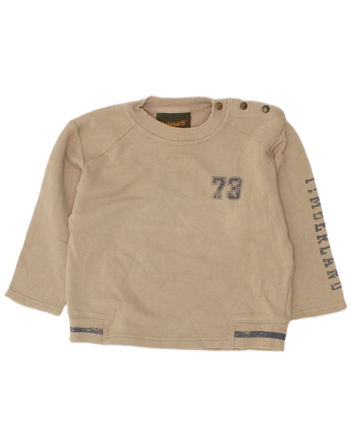Timberland Meninos Graphic Sweatshirt Jumper 2-3 Anos Algodão Bege