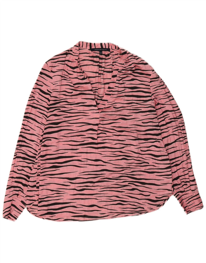 Blusa feminina French Connection Top UK 12 rosa médio estampa animal
