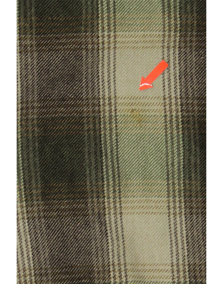 Camisa masculina Bailo com overshirt grande de lã xadrez verde