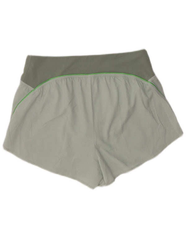 Under Armour Womens Sport Shorts UK 14 Grande Poliéster Colourblock Cinza