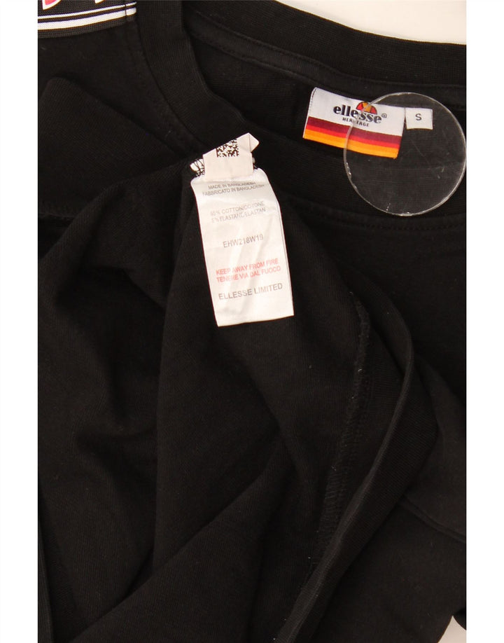 Suéter Ellesse masculino Heritage Graphic moletom pequeno preto colorblock