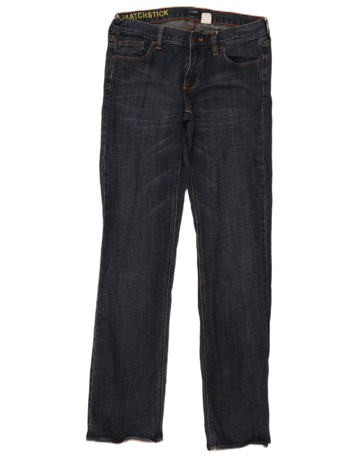 J. Crew Jeans feminino Matchstick Slim W29 L32 algodão azul marinho