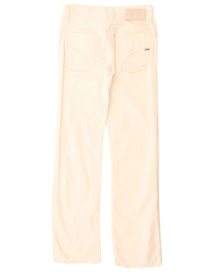 Jeans retos femininos Gas W29 L32 algodão branco