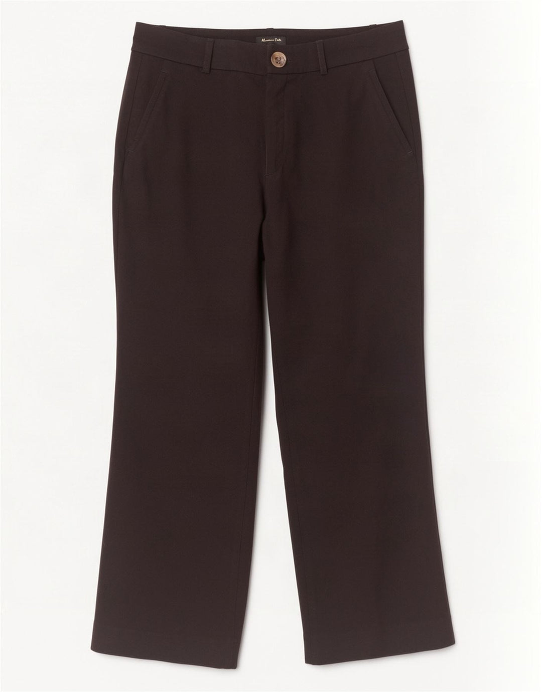 Calça feminina cortada reta Massimo Dutti EU 40 médio W30 L24 preta