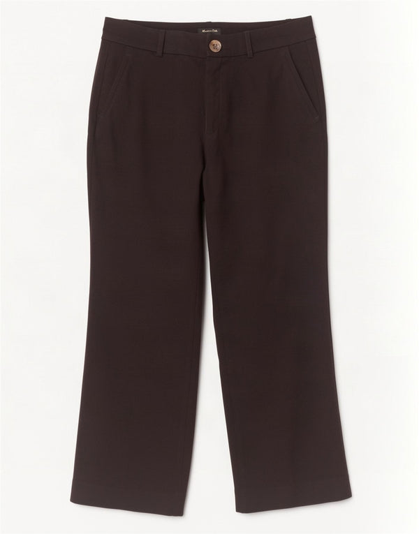 Calça feminina cortada reta Massimo Dutti EU 40 médio W30 L24 preta