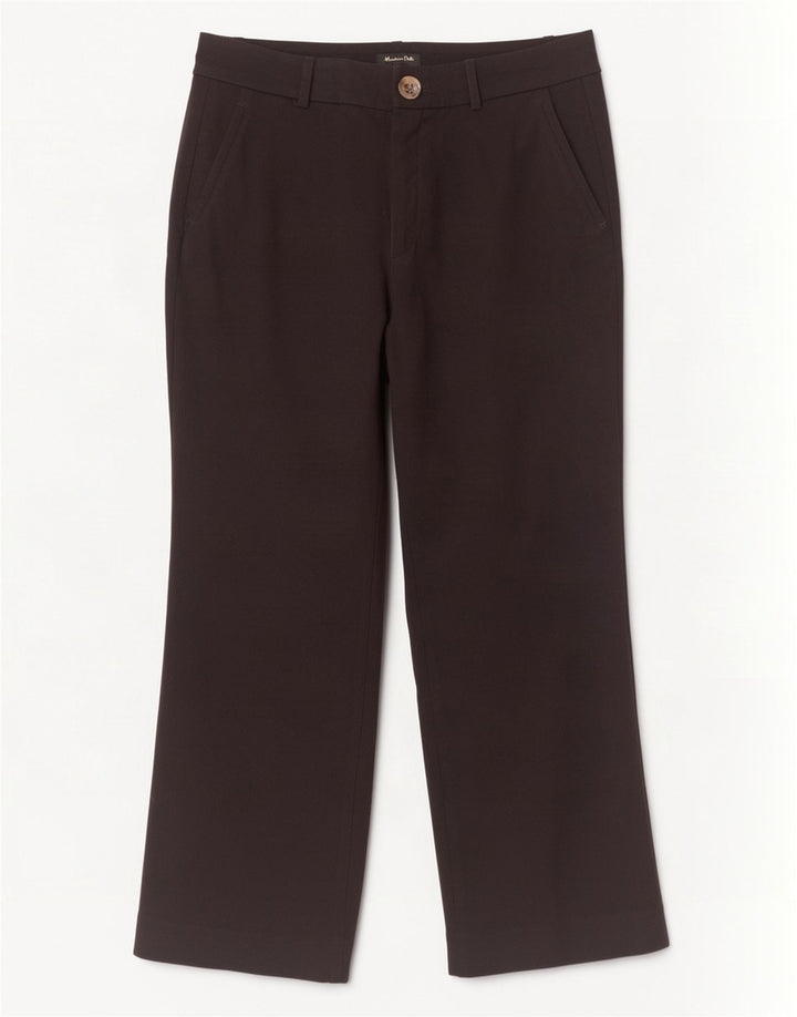 Calça feminina cortada reta Massimo Dutti EU 40 médio W30 L24 preta
