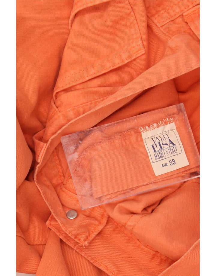 VINTAGE Womens Tapered Jeans W33 L30 Orange Cotton Vintage Vintage and Second-Hand Vintage from Messina Hembry 