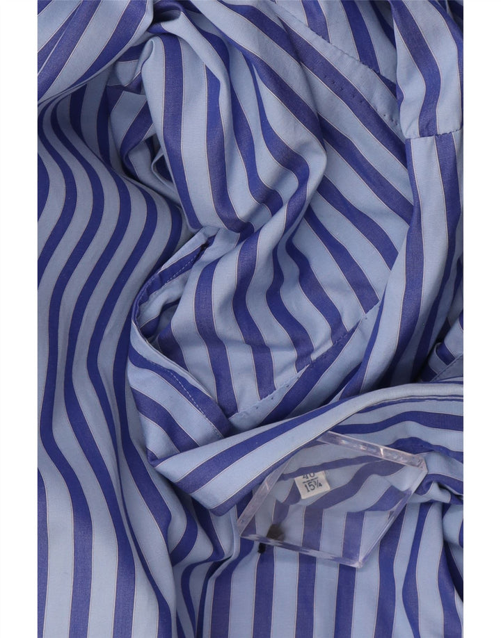 Camisa feminina Barba tamanho 40 15 listrado azul médio