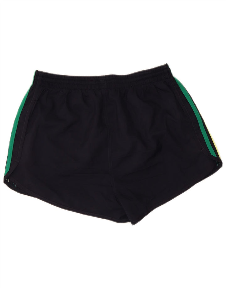 Shorts esportivos femininos Adidas UK 12 médio azul marinho colorblock poliéster
