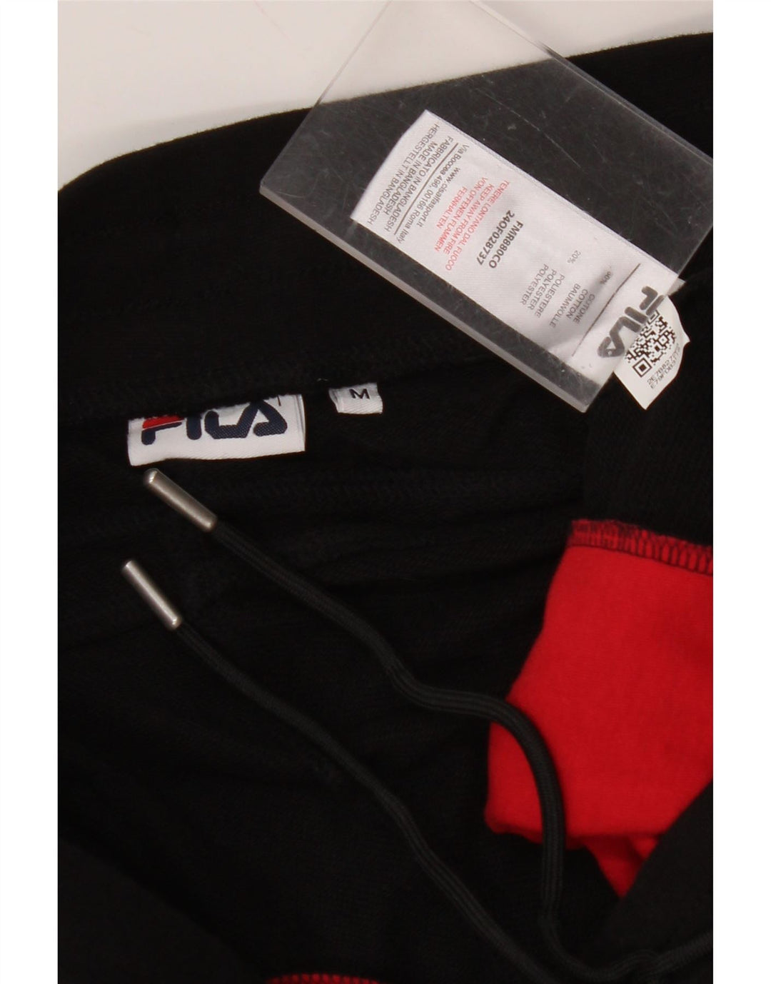 Calça de treino masculina FILA de algodão preto médio