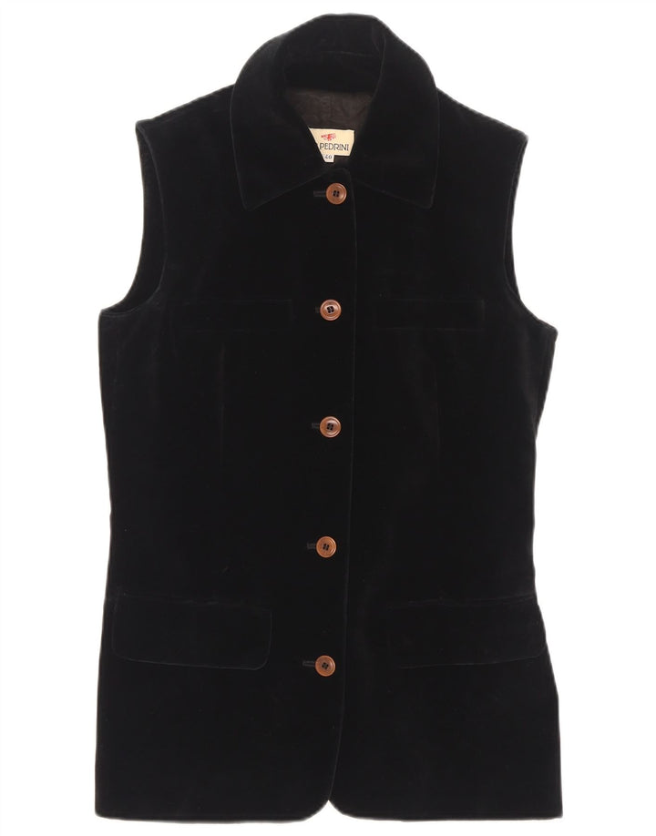 GB.PEDRINI Colete Longline Feminino IT 40 Pequeno Preto