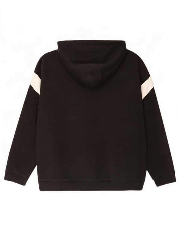Moletom com capuz Nike masculino com zíper e pescoço XL preto colorblock algodão