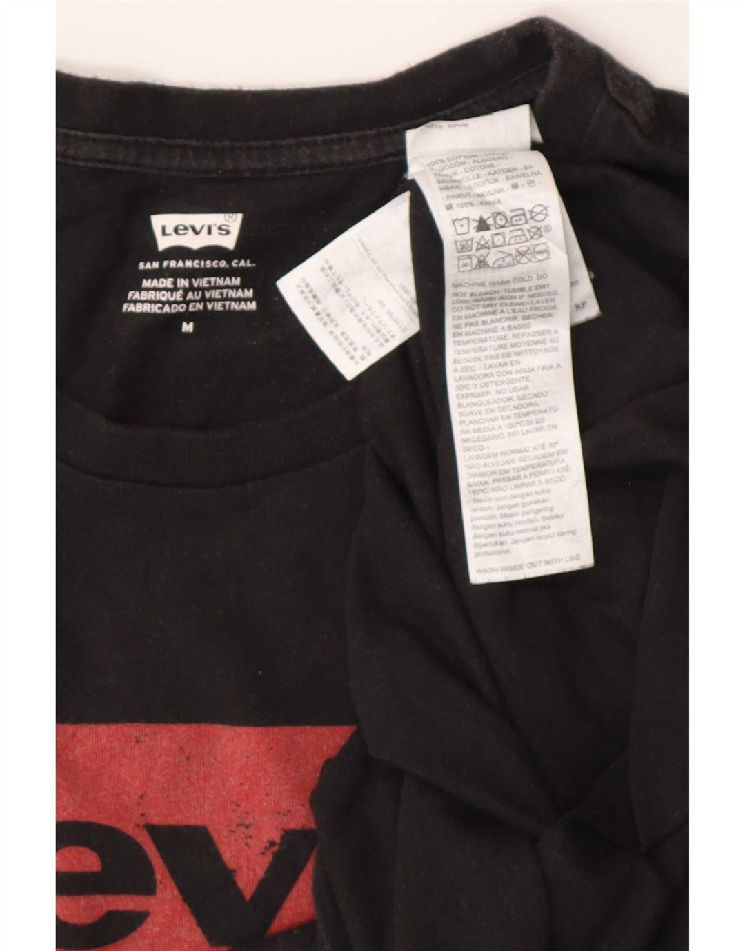 Camiseta gráfica masculina Levi's Top médio algodão preto