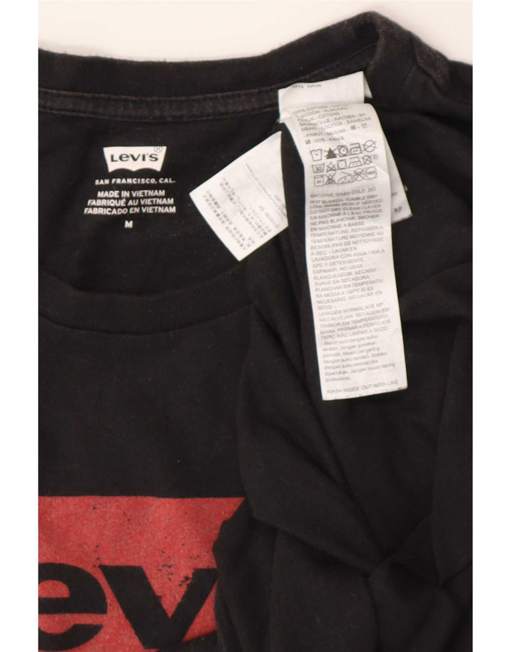 Camiseta gráfica masculina Levi's Top médio algodão preto