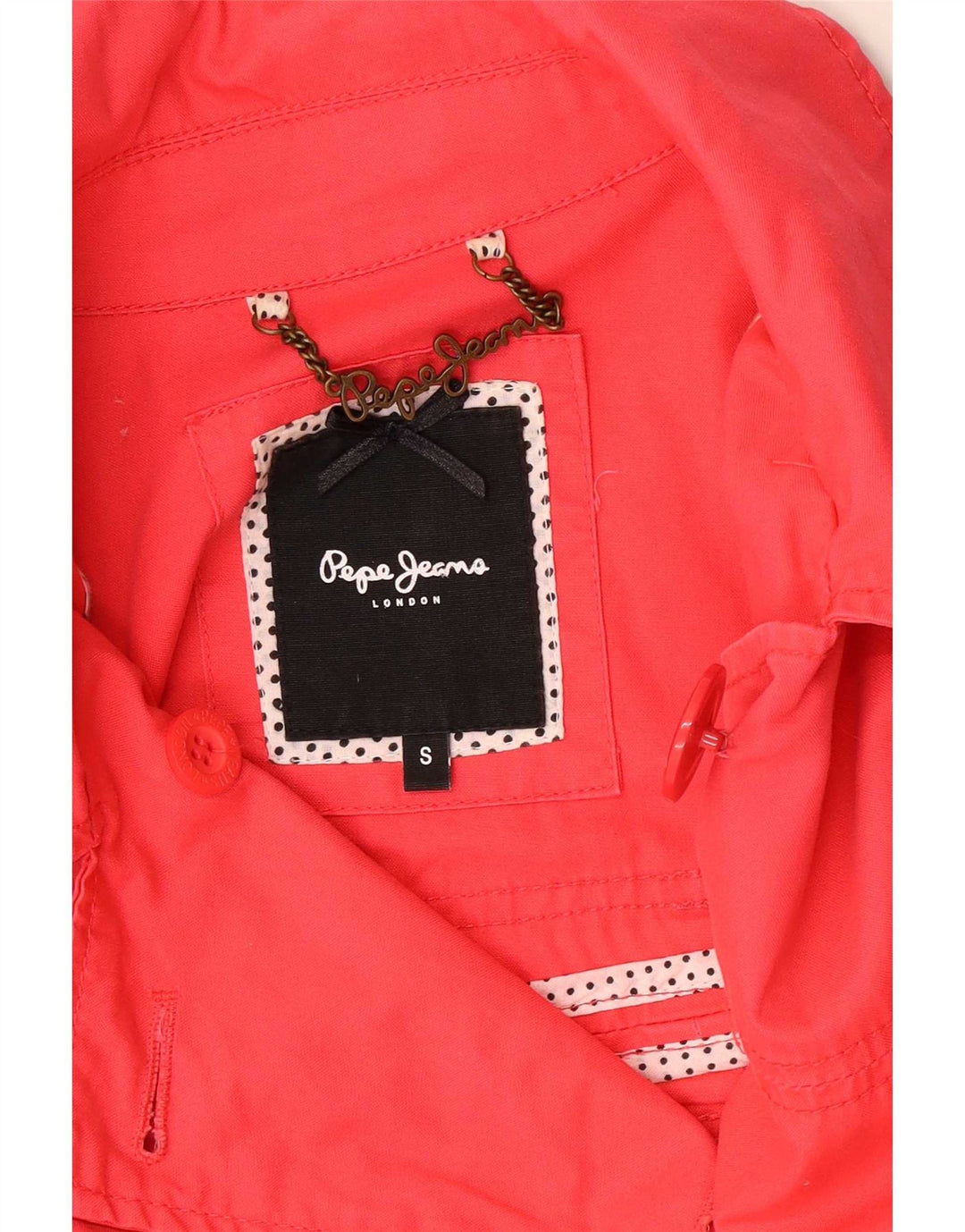 PEPE Jeans Feminino Pea Coat UK 10 Pequeno Rosa