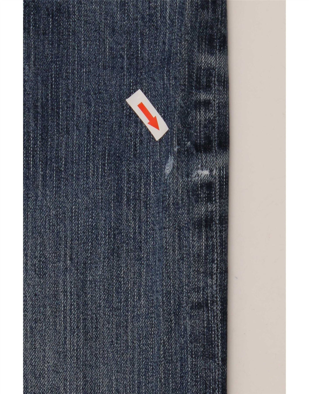 Rifle feminino jeans reto W30 L29 algodão azul