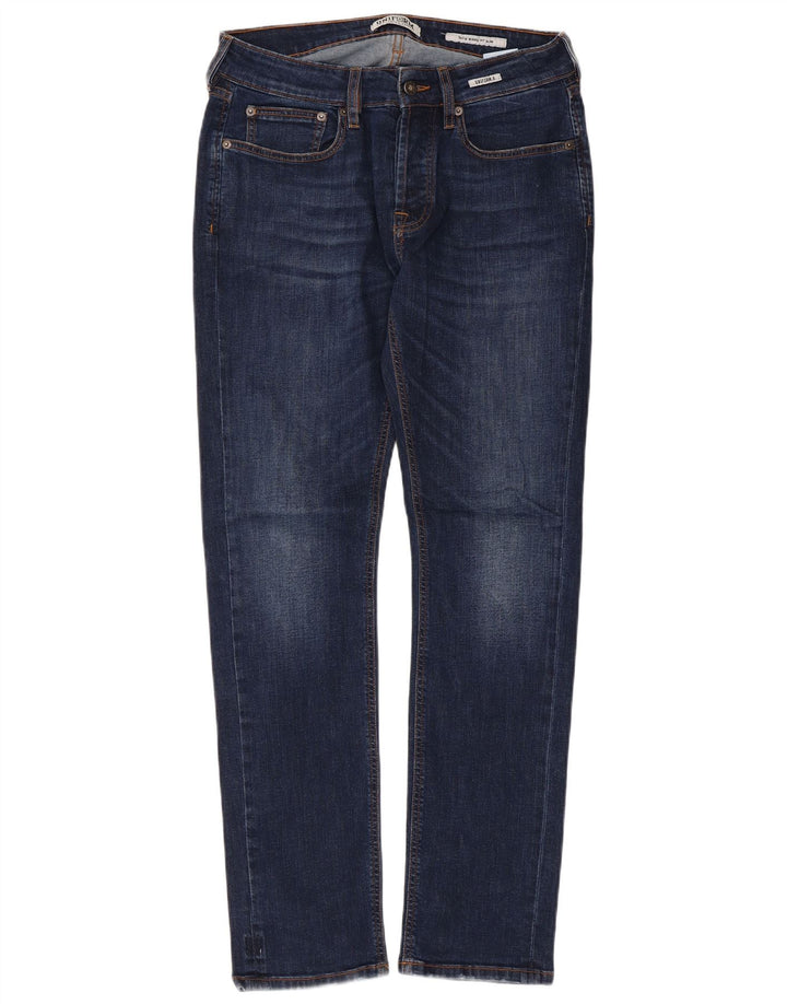 Uniforme Masculino Slim Jeans W32 L30 Azul Marinho Algodão
