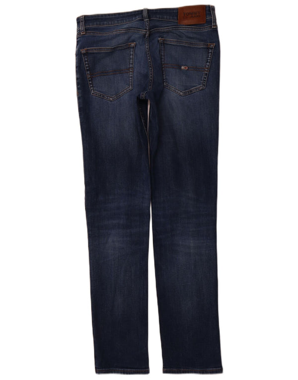 TOMMY HILFIGER Masculino Slim Jeans W30 L32 Azul Algodão