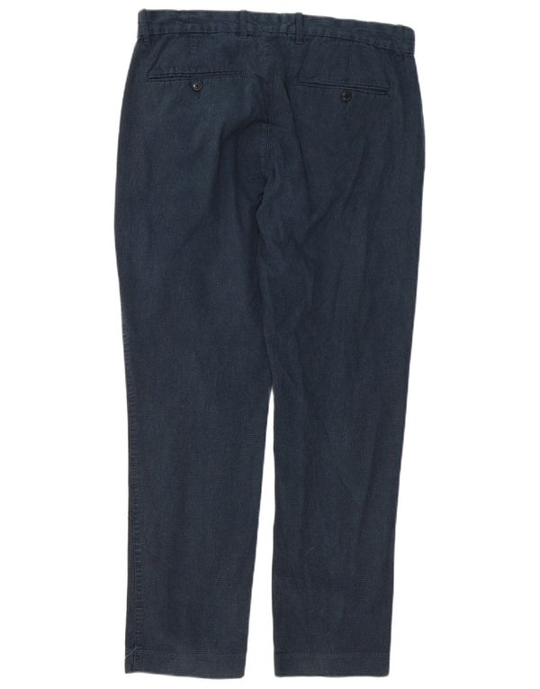 Calça Chino Masculina Slim Fit Gap W32 L30 Azul Marinho Houndstooth Algodão