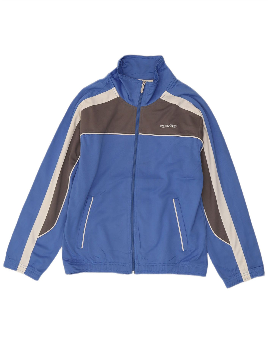 Reebok Mens Tracksuit Top Jacket XS Azul Colorblock Poliéster