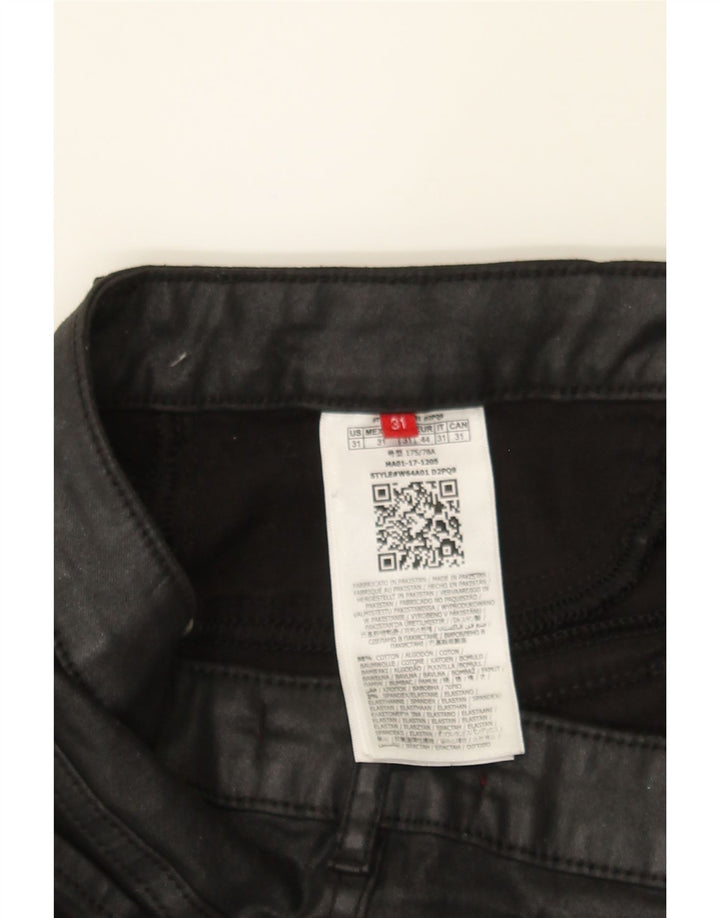 GUESS Womens Slim Casual Trousers W31 L28 Black Cotton Vintage Guess and Second-Hand Guess from Messina Hembry 