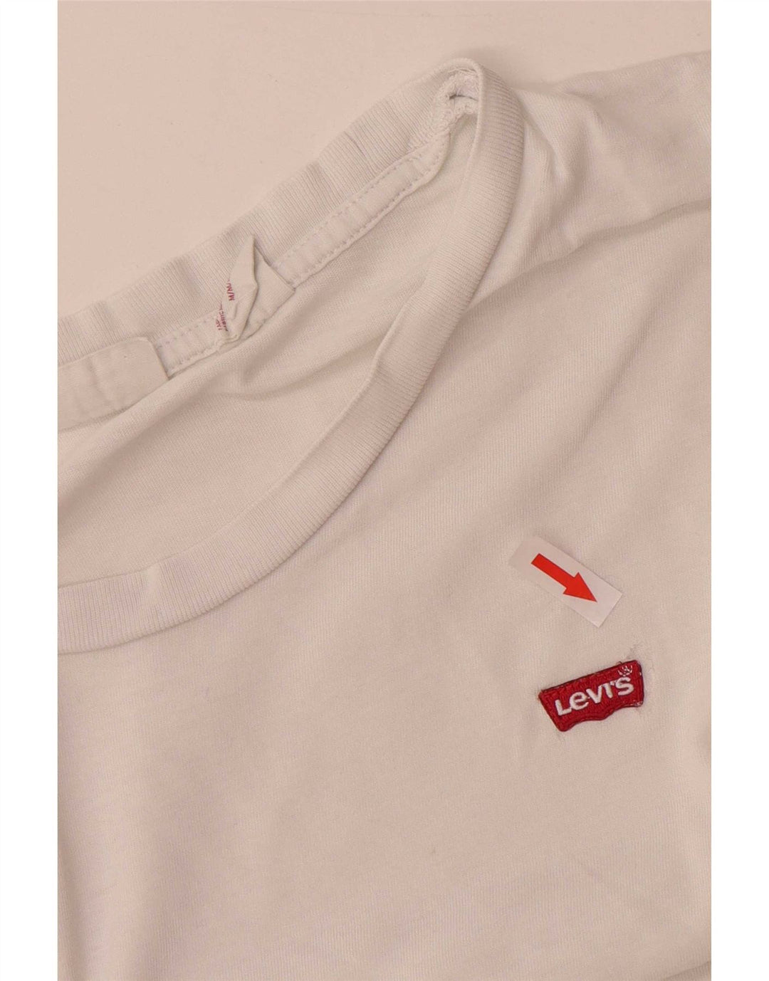 Camiseta feminina Levi's Top UK 14 médio algodão branco