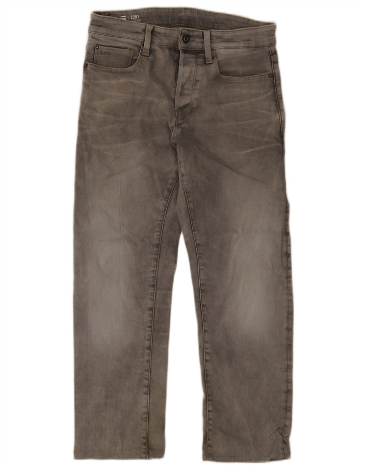 Jeans retos masculinos G-Star W28 L26 algodão cinza