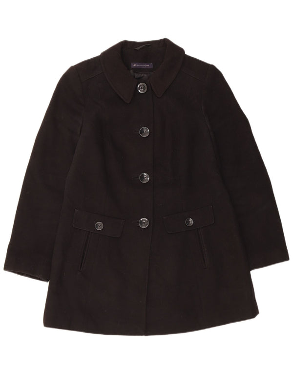 Sobretudo feminino Marks & Spencer Regular Fit UK 10 pequeno poliéster preto