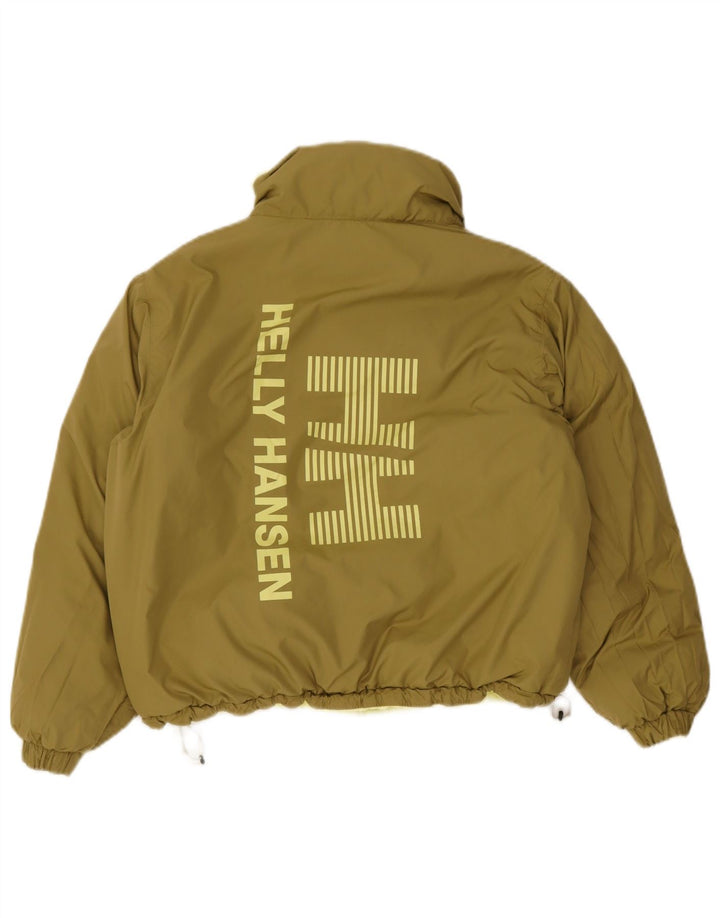 Helly Hansen Jaqueta feminina acolchoada com corte gráfico UK 14 Médio Caqui