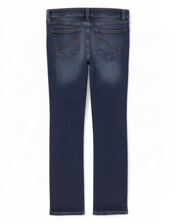 Fat Face Womens Slim Jeans UK 12 Médio W32 L28 Azul Marinho Algodão