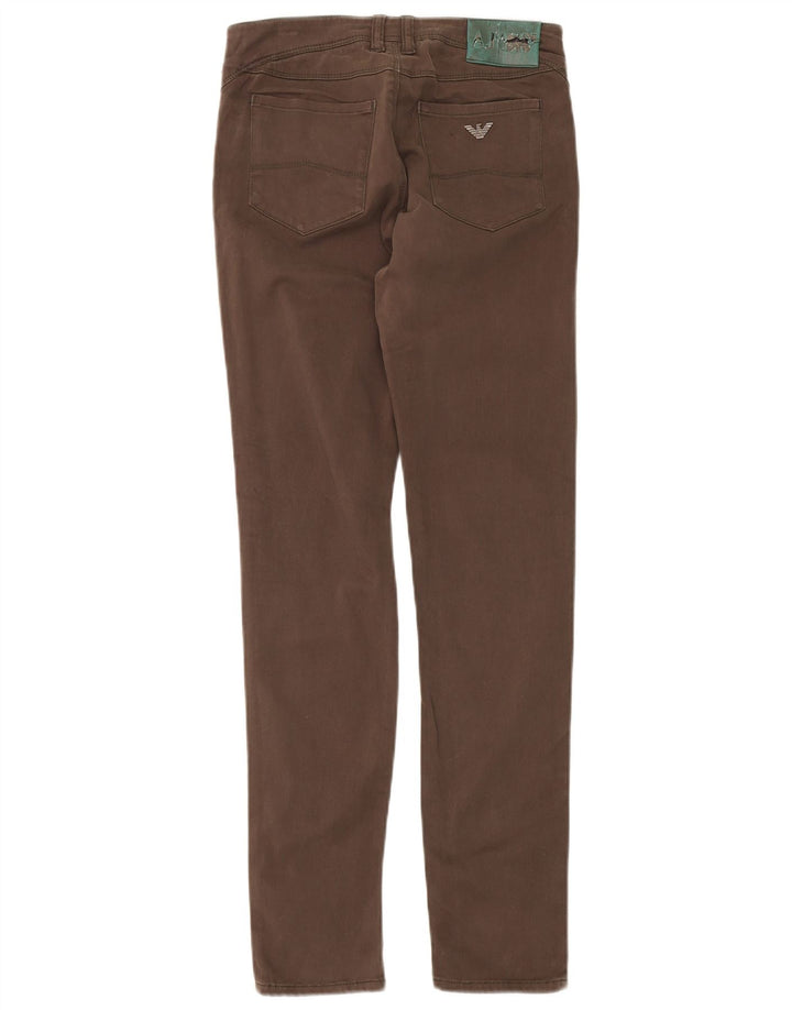 ARMANI JEANS Jeans reto feminino W26 L31 algodão marrom