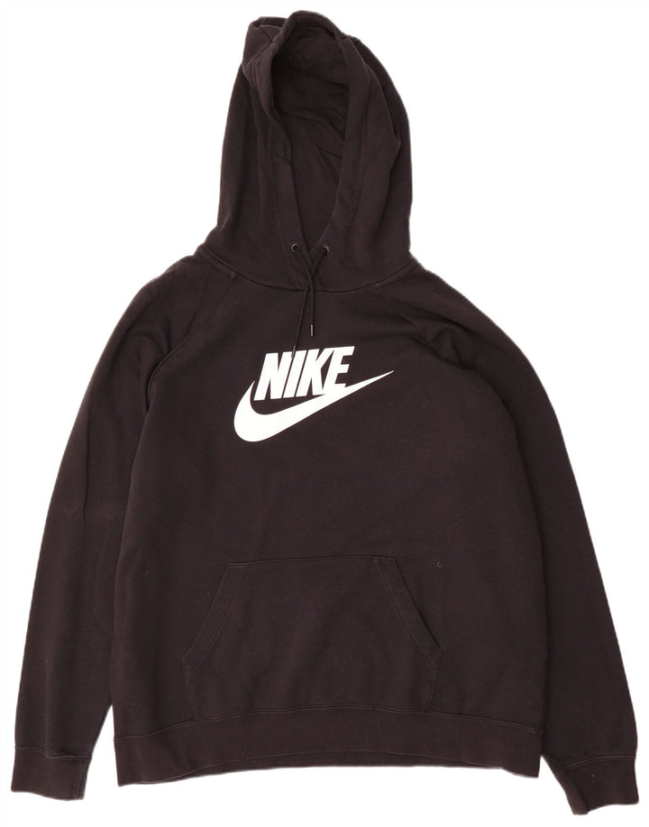 Nike masculino gráfico moletom com capuz XL preto algodão