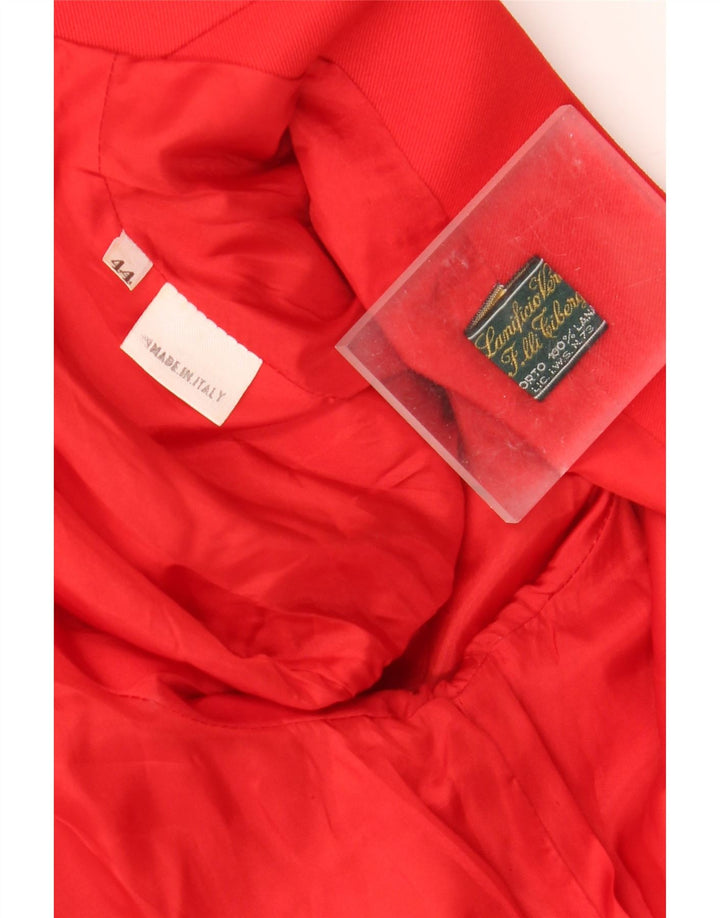 Jaqueta blazer feminina vintage com peito duplo IT 44 vermelho médio