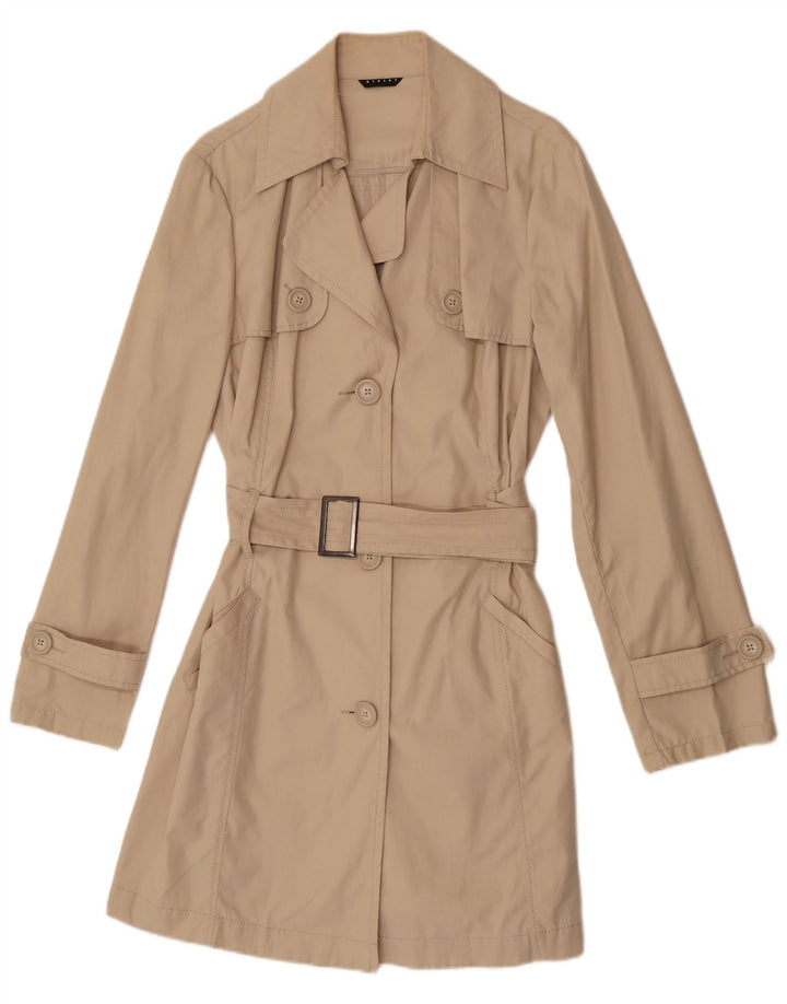 Trench Coat feminino Sisley IT 46 grande algodão bege