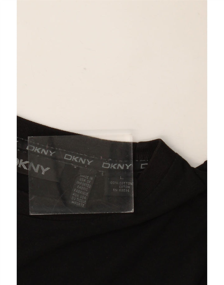 Camiseta masculina DKNY grande algodão preto