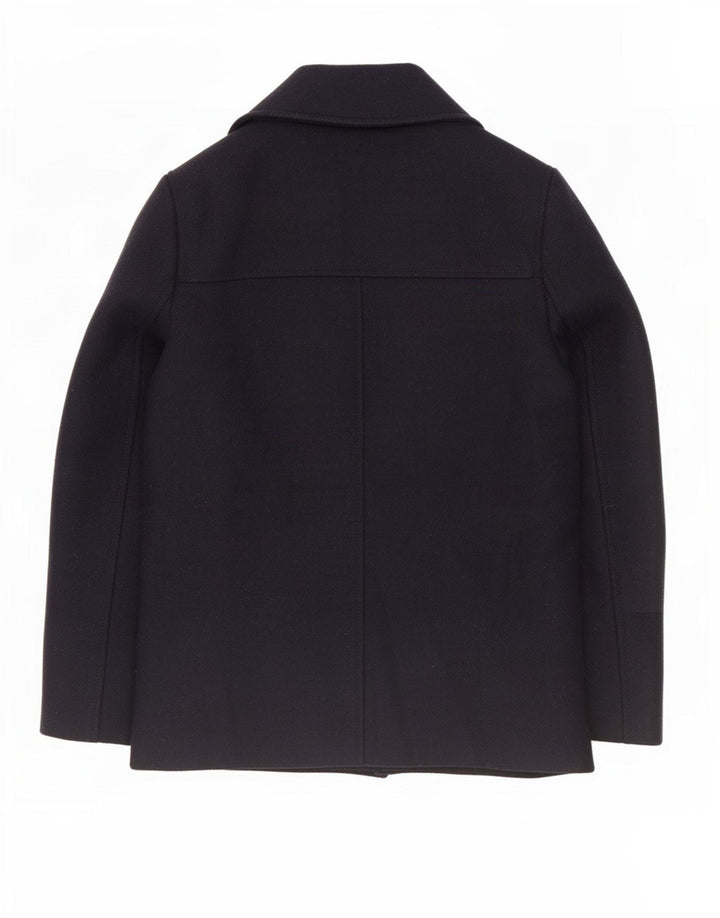 Casaco feminino John Lewis Pea Coat UK 8 pequeno lã azul marinho