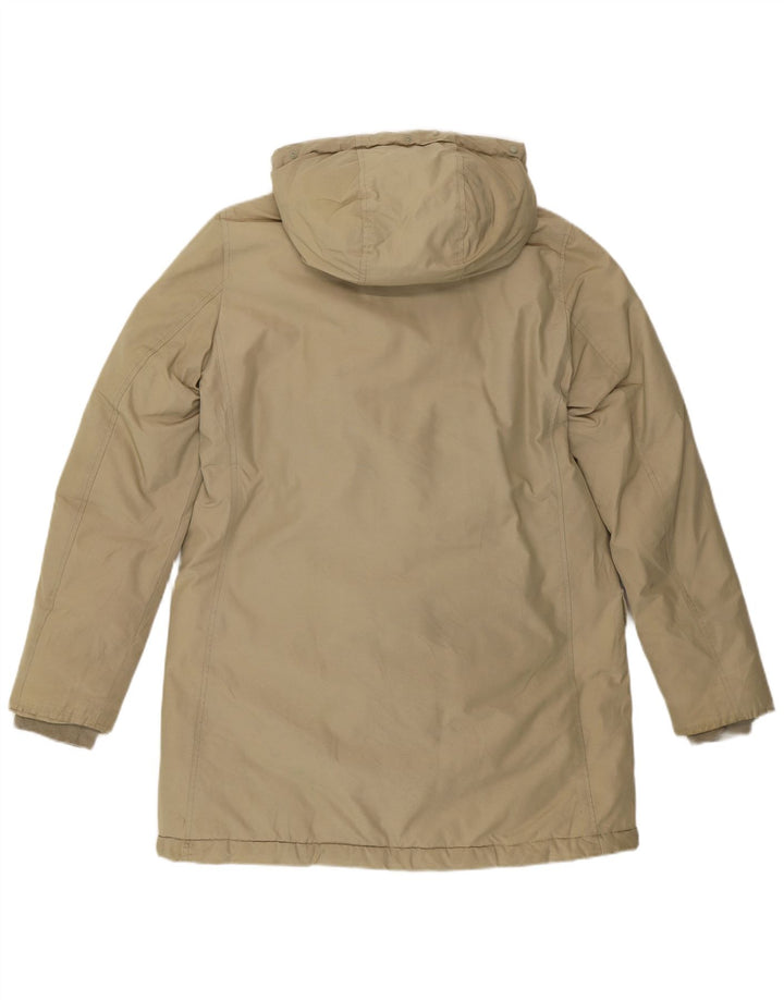 Jaqueta feminina acolchoada com capuz WOOLRICH Reino Unido 14 algodão verde médio