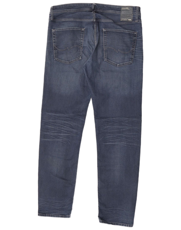 Jack & Jones Mens Slim Jeans W36 L34 Azul Algodão