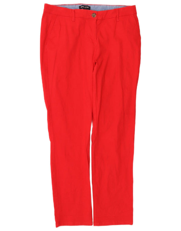Calça Chino Feminina Nautica US 8 Médio W30 L28 Algodão Vermelho